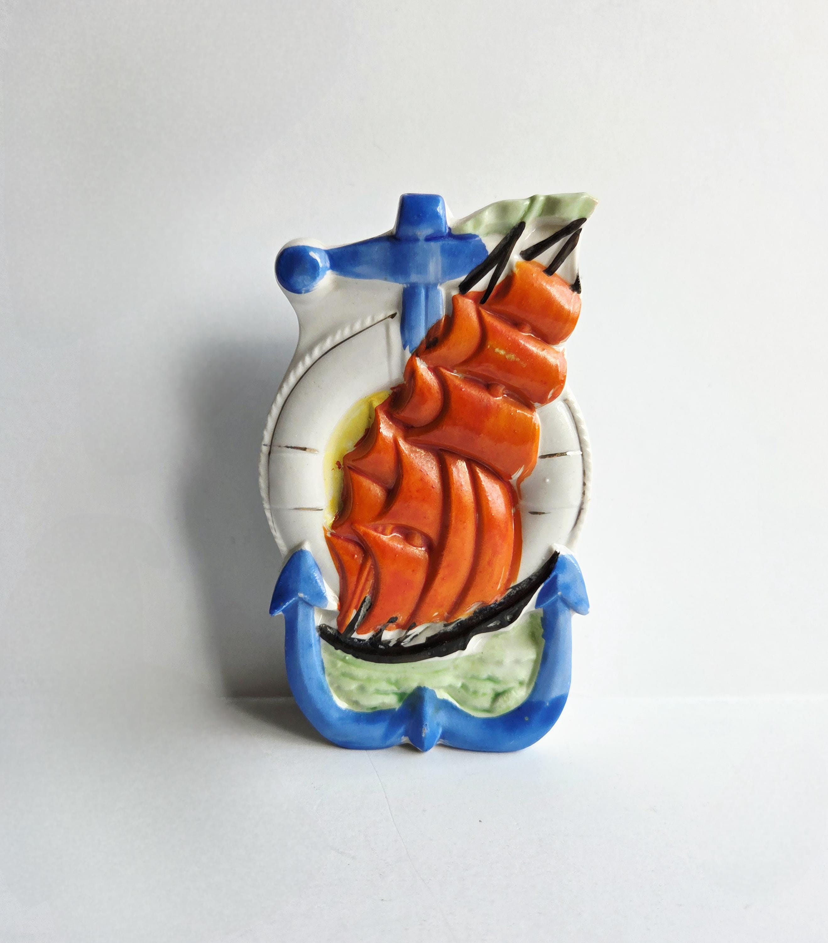 陶器 壁掛け 船のデザイン JYVYMA Wall Pocket Vintage Nautical - Etsy