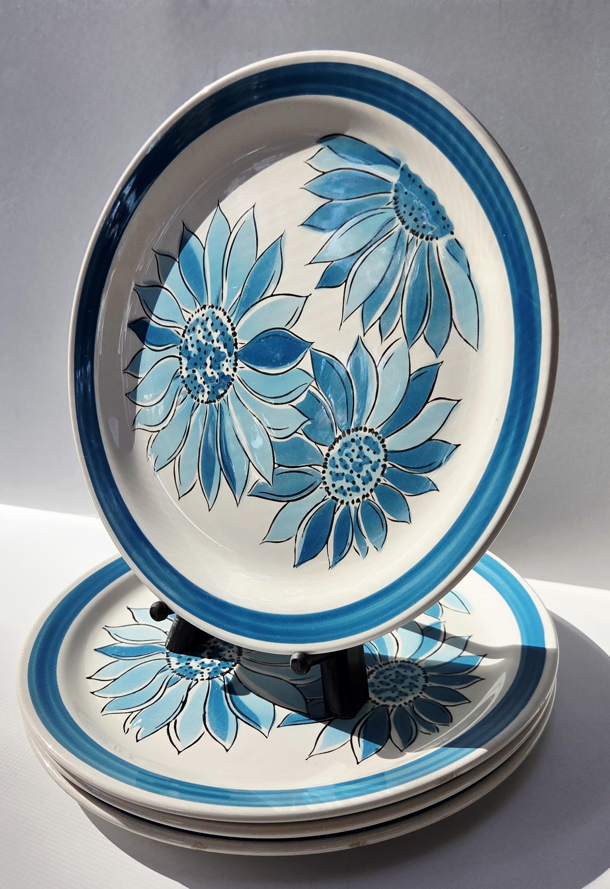 antique plate ❀ 濃淡が美しい ボタニカル柄 プレート キッチン・食器
