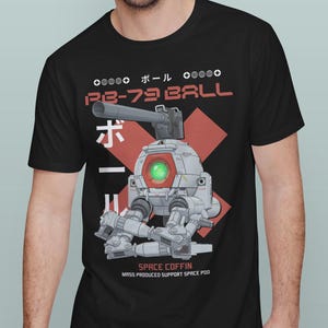 RB-79 Ball Gundam T-Shirt, Mobile Coffin, Space Coffin, Anime Tee
