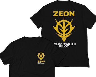 Zeon MS-06 ZAKU II Pilot Gundam Mobile Suit Anime Novelty Graphic Art T-Shirt