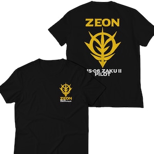 Zeon MS-06 ZAKU II Pilot Gundam Mobile Suit Anime Novelty Graphic Art T-Shirt