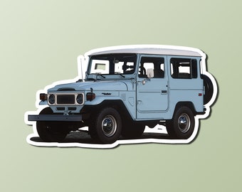 1979 FJ40 Land Cruiser Classic Car Glossy Vinyl Laminated Sticker