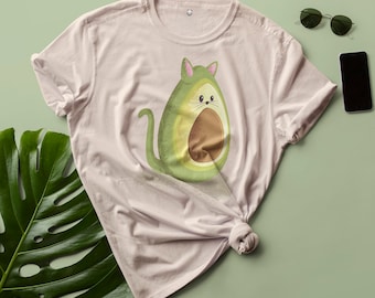 Avocado Cat, Catvocado, Avocato, Cute Cat Lovers, Unisex Men Women Funny Tee