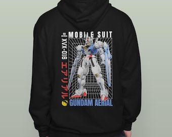 Gundam Aerial Hoodie – Mobile Suit RX Series Mecha Anime Streetwear