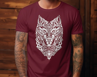 Celtic Wolf T-Shirt | Irish Knot Tribal Graphic Tee, Unisex