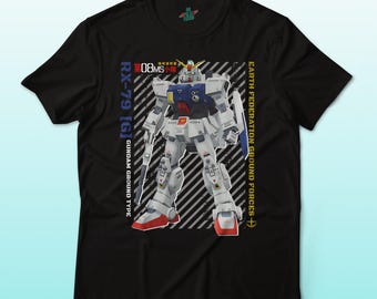 Gundam RX-79 G T-Shirt / Ground Type Mobile Suit / Anime Mecha