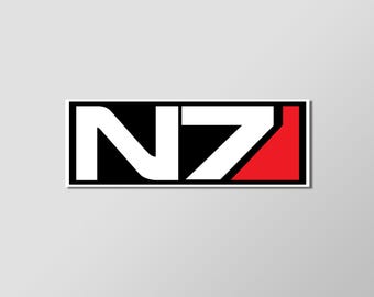 Adhesivo laminado de vinilo brillante para videojuego Mass Effect N7 Insignia System Alliance Special Forces