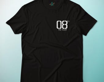 Gundam Mobile Suit 08th MS Team Earth Federation Ground Forces, Minimal Aesthetic, Anime Graphic Art T-Shirt
