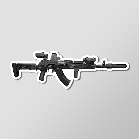 Alpha AK-103 Tactical Assault Rifle Art Glossy Laminated Sticker 4