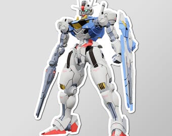 Gundam Mobile Suit Aerial Mecha Anime Sticker – Vinyl Die-Cut Laminated Sticker