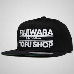 Fujiwara Tofu Shop Initial-D Anime Flat Bill Cap Snapback Closure Adjustable Hat High Profile Five Panel