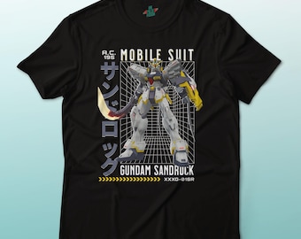 Gundam Sandrock T-Shirt: Retro Mecha Anime Tee
