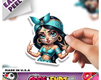 Down Princess vinyl stickers