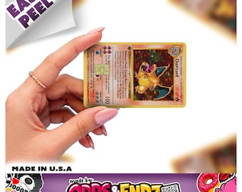 Charizard Pokémon Credit Card Skin | Holographic Card Wrap | Debit Card Sticker | Pokémon Wallet Skin | Anime Card Cover