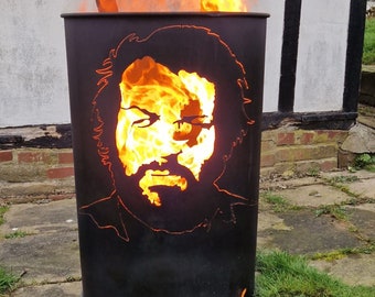 Feuertonne mit individuellem Wunschmotiv I Handarbeit I personalisierte Gartendeko I Geschenkidee Outdoor I rostig I Feuerstelle I Grillen