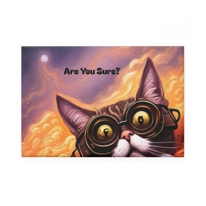 Funny Cat on Fridge Rectangle Magnet, Trip Inside the Fridge, Kitty Lover Gift, Cat Mom Present, Animal Fridge Decor, Cute