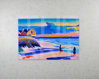 Summer Day at the Beach - Giclee Print- 4"x6"