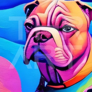 Pit Bull Portraits Giclee Print 4x6 image 2