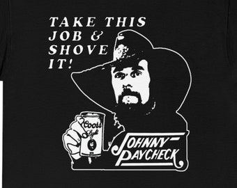 Vintage Country Music, Johnny Paycheck, heavily distressed, 60s 70s 80s retro - vintage style - gen x - shirt - tee - top