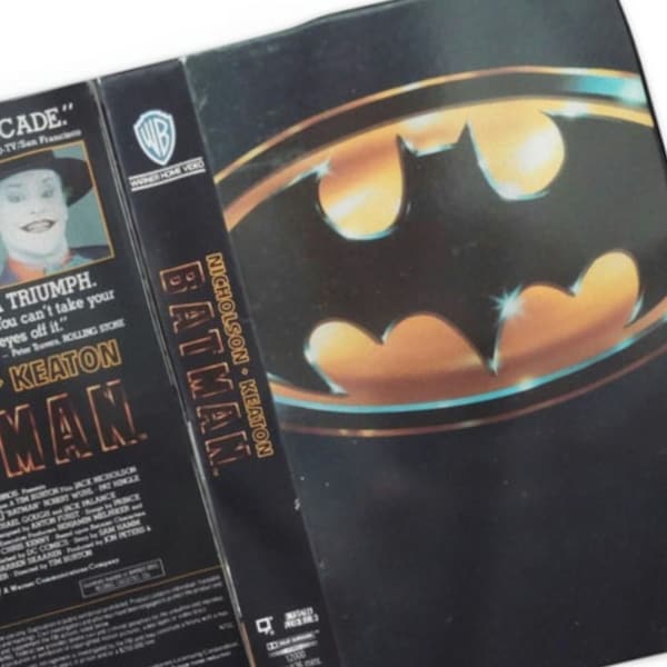 80s, retro, 1989 Batman VHS, NOSTALGIA, faded, Distressed, vintage style, 1980s, Sherpa Fleece-Xl Blanket 50x60, gen x