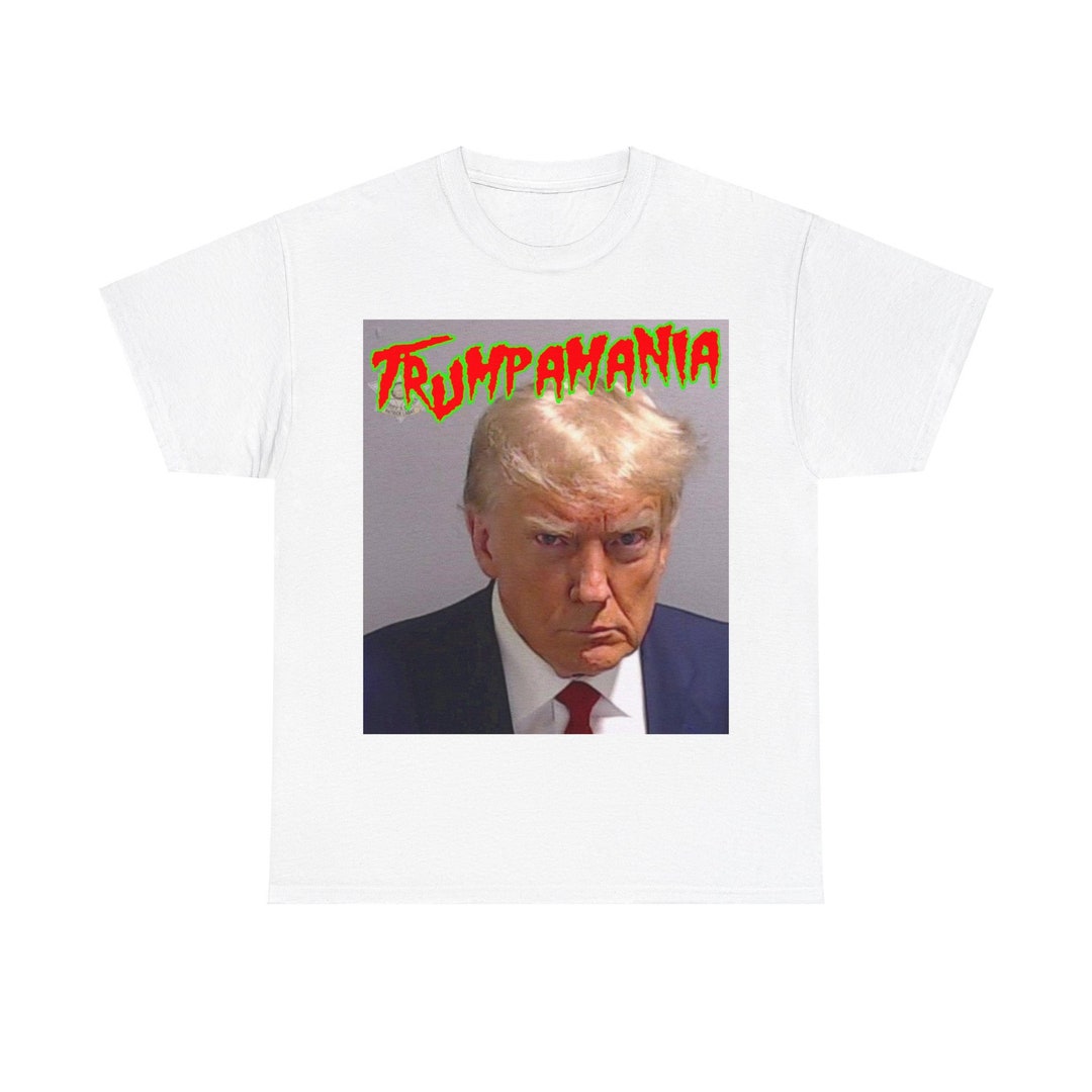 Donald Trump Mugshot TRUMPAMANIA T Shirt Trump 2024 Promo Code Poso ...