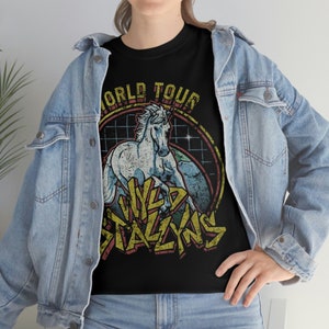heavily distressed, grunge, Bill and Ted Shirt, Wyld Stallyns Shirt, 80s retro shirt, 80s movies, 80s nostalgia