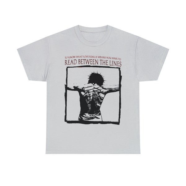 RETRO Distressed Jesus Stripes Read Between the lines T shirt - Christian Faith Shirt - Bible Shirt -