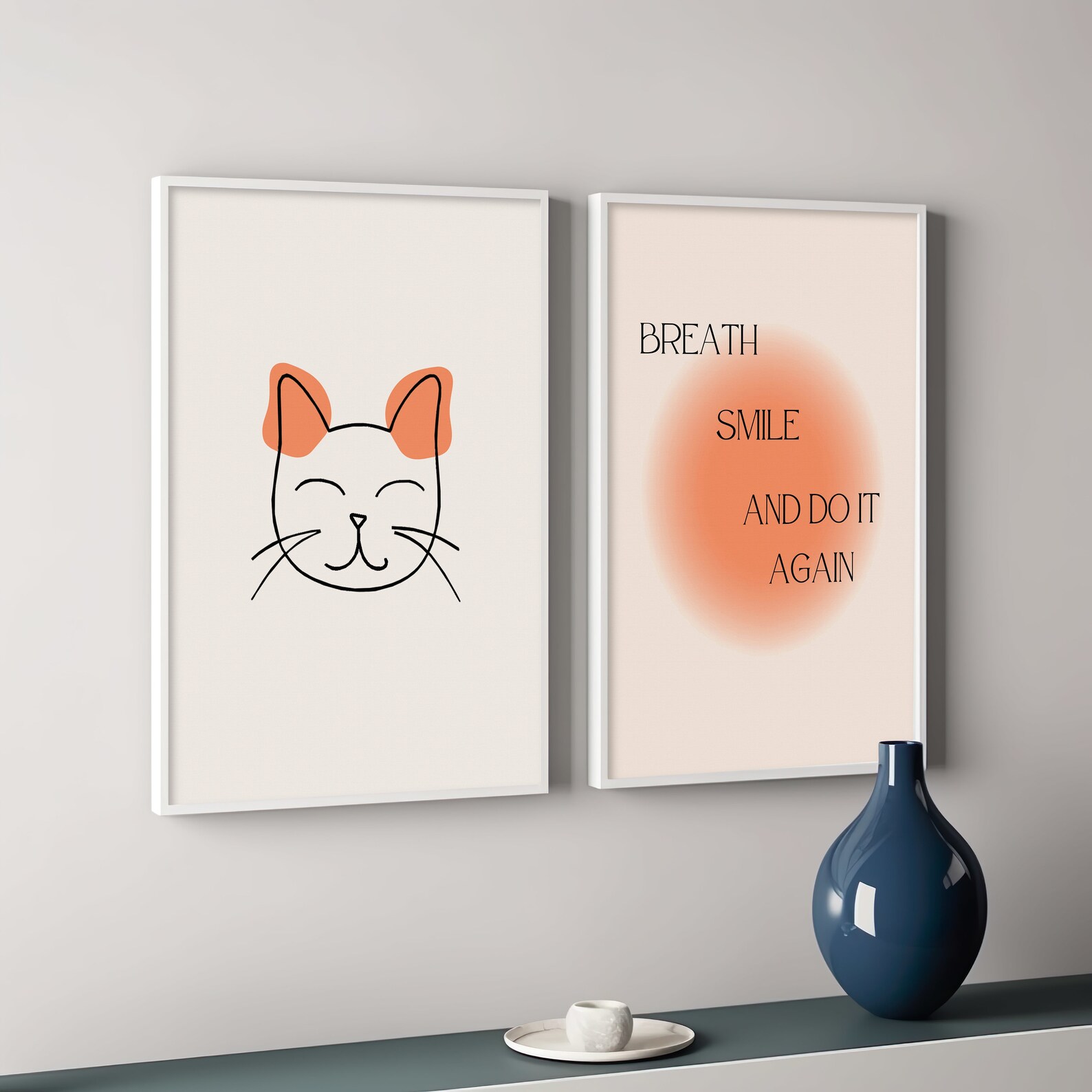 Cute Digital Wall Art, Set, Inspirational, Motivational Quote