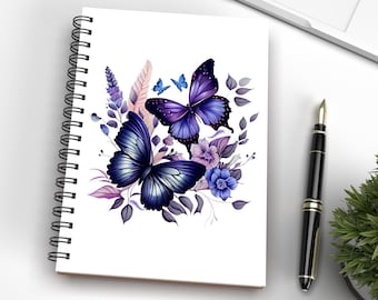 Butterfly Spiral Bound Journal 5X7, Butterfly Lover Notebook, Gift for Friend, Birthday Gift, Mother&#39;s Day Gift, Gift for Her
