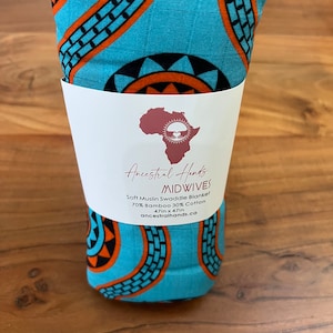Manta de bebé con estampado africano