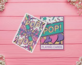 Jeu de cartes pop rose