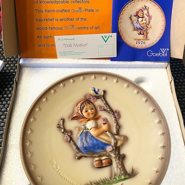 Apple Tree Girl Goebel Hummel 6th Annual Plate 1976 # 269 con caja Alemana (vintage)