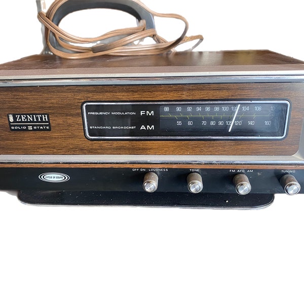Vintage Radio Zenith Círculo de Sonido AM/FM. Modelo No. B421 TRABAJANDO