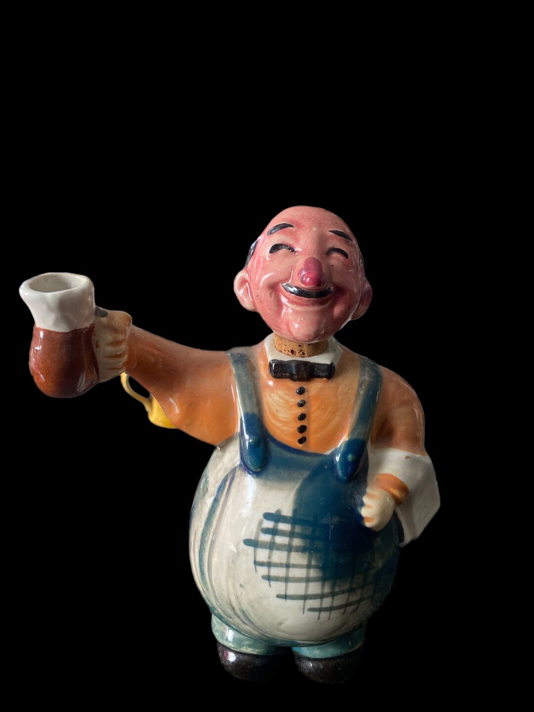 Vintage Decanter Bartender 1950s Asian Waiter Cerámica Hecha En Japón