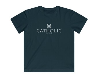 Kids Catholic Cross Keys Fine Jersey Tee