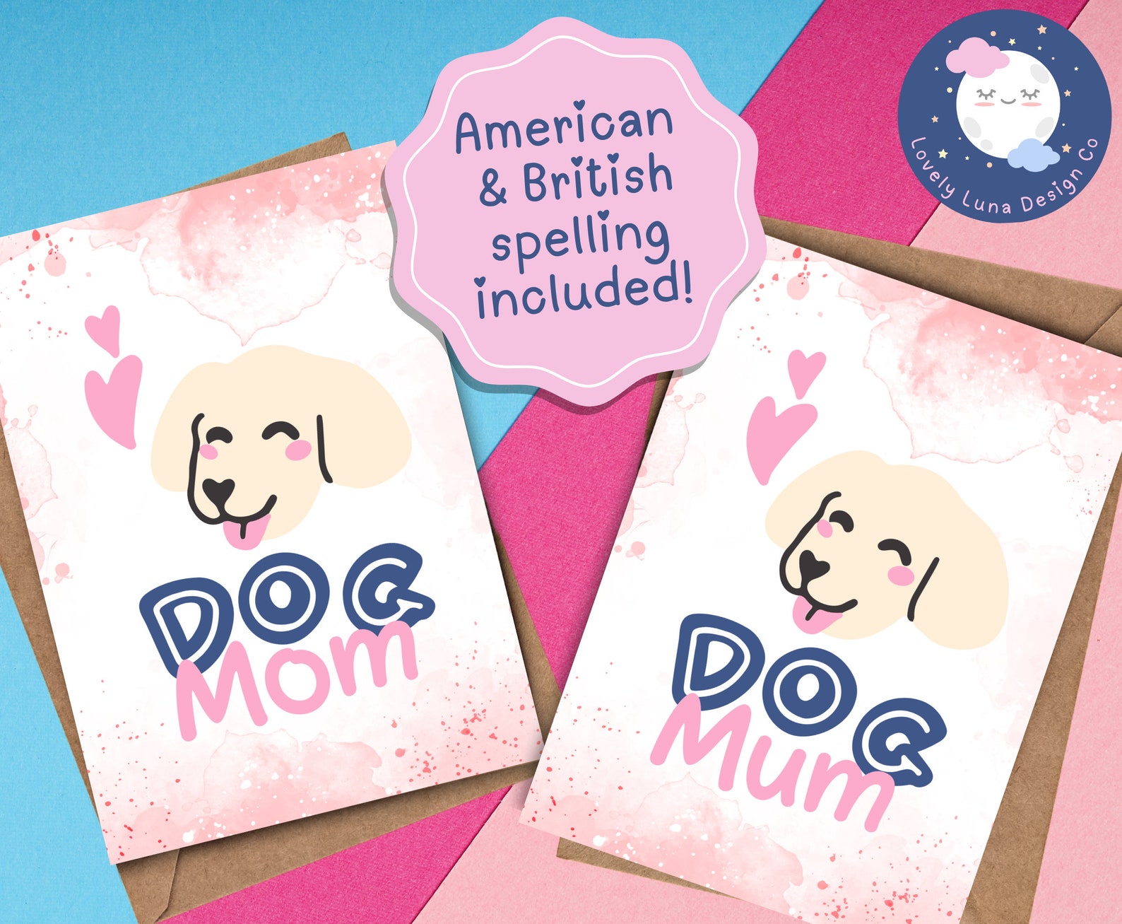 Printable Mother's Day Card Dog Mom / Dog Mum Instant Digital Download ...