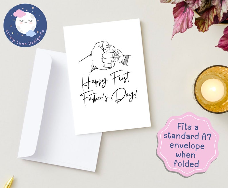 Printable Father's Day Card Happy First Father's Day Instant Digital ...
