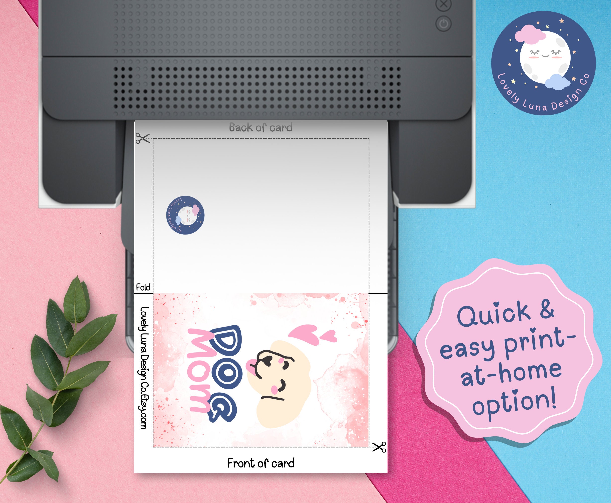 Printable Mother's Day Card Dog Mom / Dog Mum Instant Digital Download ...