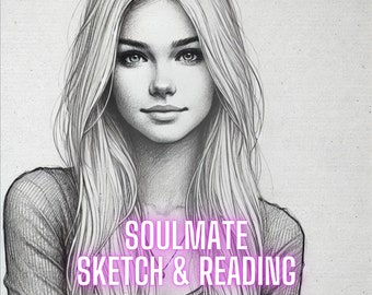 Soulmate Sketch Love Tarot Reading, Psychic Drawing, Tarot Reading, Soulmate Reading, Your Future Husband/Wife, Soulmate Reading, Same Day