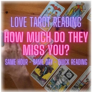 Combien vous manquez-vous ? J'aime la lecture du tarot - Trouvez la clarté | Tarot amoureux le même jour | Lectures rapides - Conseils relationnels Lecture du tarot