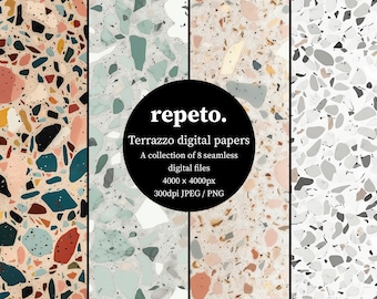 Terazzo Digital Paper, luxury paper, instant download for personal and commercial use