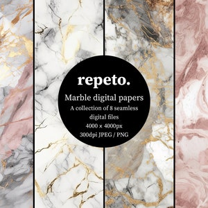 Marble seamless texture pattern, luxury paper, instant download for personal and commercial use