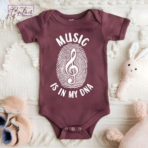 Music In My DNA Baby Onesie, Funny Baby Bodysuit, Music Lover Gift, Baby Shower Gift, Cute Infant Clothes