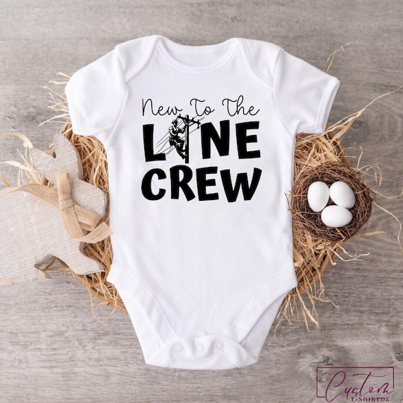 Lineman Baby Onesie, "New to The Line Crew", Father's Day Gift