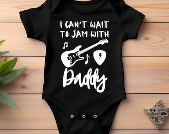 Jam with Daddy Onesie, Guitar Baby Bodysuit, Music Lover Gift