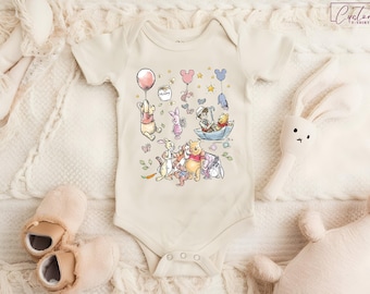 Vintage Winnie The Pooh Baby Shirt – Classic Cartoon Outfit