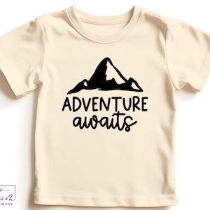 Adventure Awaits Baby Bodysuit, Travel Baby Shower Gift, Camping Baby Outfit, Nature Newborn Clothes, Outdoor Adventure Baby Onesie