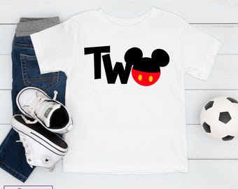 Mickey Mouse 2nd Birthday Shirt, Toddler Boy Outfit, Personalized