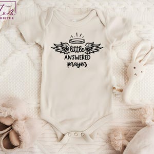 Little Answered Prayer Baby Onesie, Cute Newborn Bodysuit, Perfect Baby Shower Gift, Adorable Religious Baby Outfit for Boys & Girls