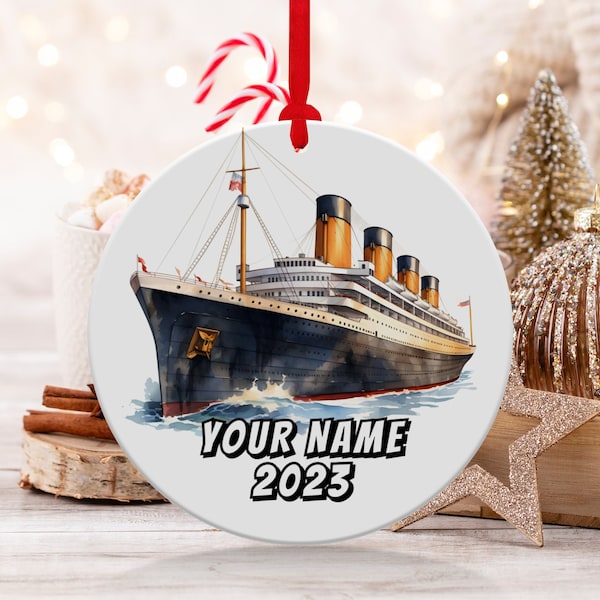 Titanic Personalized Ornament, Titanic 20th Century Glacier Re-creation Ornament, 100 Year Anniversary Ornament 2021, Titanic Ornaments